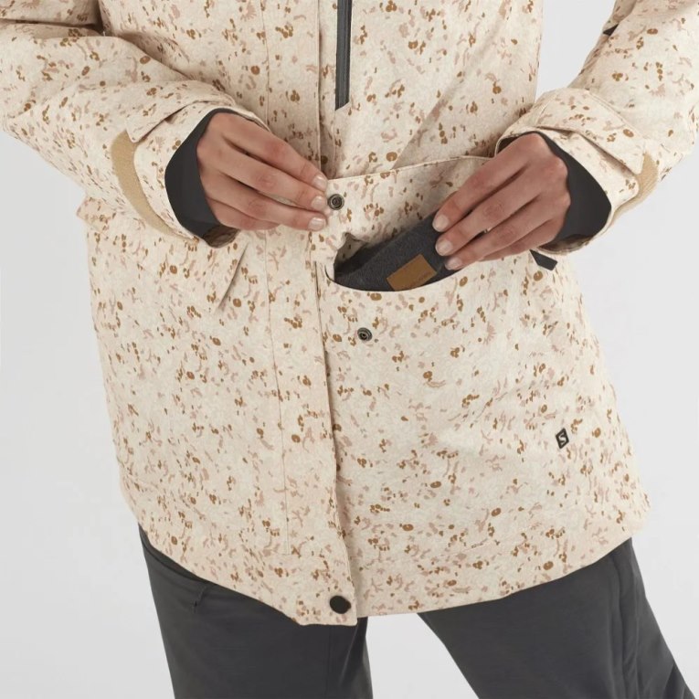 Chaquetas De Esquí Salomon Stance Cargo Insulated Encapuchado Mujer Camuflados | MX ABGU329